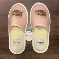 PAUL & JOE ルームシューズ スリッパ 猫柄 ピンク Mのサムネイル