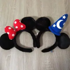 ノーマルミッキー　ミニー　ペアセット　カチューシャ　カップル♡