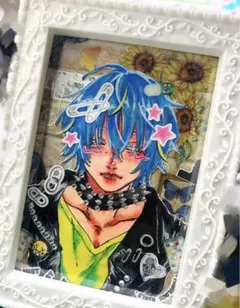 手書きイラスト オリジナルイラスト アナログ 創作男子