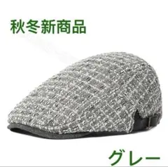ベレー帽　ハンチング　キャップ　おしゃれ帽レトロフレンチ チェック柄秋冬新商品