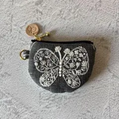 ミナペルホネン　forest wing/tambourine ミニポーチ