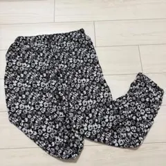 UNIQLO リラコ パンツ 花柄 白黒 モノトーン M ユニクロ
