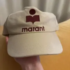 isabel marant ロゴ刺繍 アイボリーキャップ