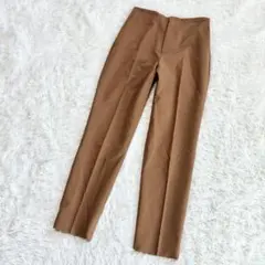 INED✨イネド センタープレス テーパードパンツ ブラウン 9 定価1.5万