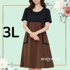 L大きいサイズ ワンピース チュニック 3L レディース 半袖 トップス123S