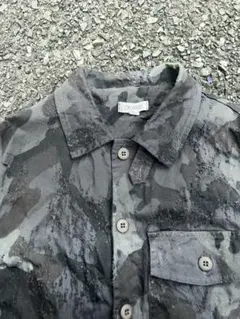【イタリア製】CROSSLEY カモフラージュシャツ 迷彩 パイルジャガード