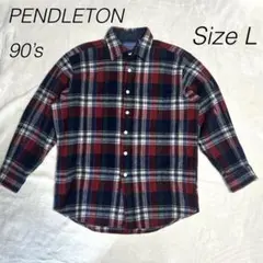 PENDLETON 90's USA製 オールド チェック シャツ　Ｌ