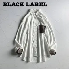【極美品】ブラックレーベル クレストブリッジ チェックポケット シャツ LL