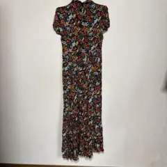 ZARA WOMAN フラワープリント 半袖シャツワンピース　　総柄