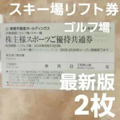 【最新】スポーツご優待共通券 東急不動産ホールディングス スキー場リフト券 2枚