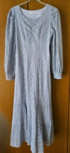 archives レース模様 長袖ワンピース