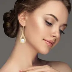 パール ダングル フォーマルピアス レディース コスチュームジュエリー 真珠