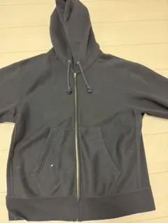 黒 フルジップ フード付きパーカーのサムネイル