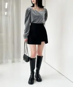 Heather ラップミニスカート　スカパン　スコート