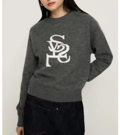 SLY　LOGO JQ KNIT トップス