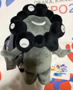 新品タグ付き大阪関西万博EXPO黒ミャクミャクぬいぐるみポシェット