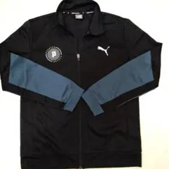 Puma ジップアップジャケット 黒/青