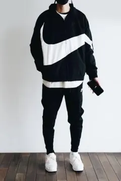 美品 ナイロンジャケット ビッグスウォッシュ ジョガー スウェット テック