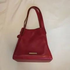 Cal 赤いレザーハンドバッグ