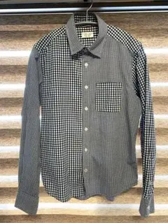 【グローバルワーク】ギンガムチェックシャツ黒白