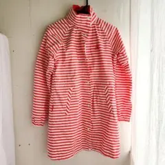 ルコック ゴルフ レインワンピース QGL7018 レッド ボーダー 2way