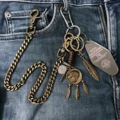 ウォレットチェーン　ヴィンテージ　アメカジ　ストリート　古着　イーグル　カラビナ