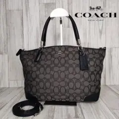 50 COACH コーチ　シグネチャー　2WAY ハンドバッグ　ショルダーバッグ