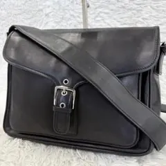COACH オールドコーチ レザー ショルダーバッグ ブラック ヴィンテージ