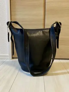 Coach オールドコーチ　レザー　ショルダーバッグ　バケツ型　黒　ブラック