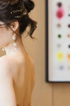 花モチーフ ヘッドアクセとピアスセット