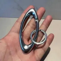 オークリー OAKLEYカラビナ キーホルダー ストラップ 韓国リングシルバー