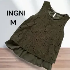 INGNI イング ノースリーブ チュニック カーキ M フラワーのサムネイル