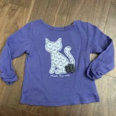 ANNA SUI mini 猫刺繍 長袖カットソー 90