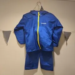 mont-bell 青 レインウェア 収納袋付き　130