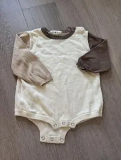 GROWN ロンパース クリーム/ブラウン