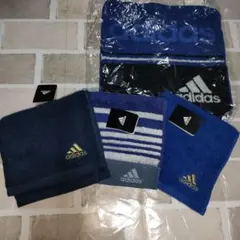 adidas タオル ハンカチ　4枚セット