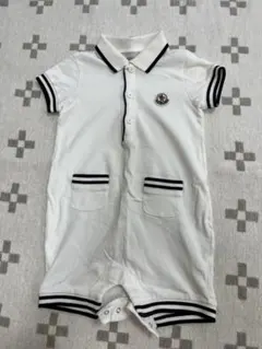 MONCLER ベビー ポロロンパース ホワイトのサムネイル