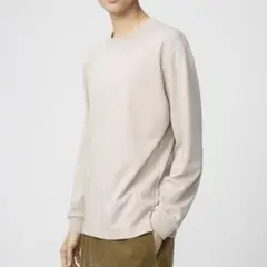 エアリズムコットンクルーネックTシャツ　ナチュラルM