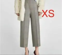 【超美品】ZARA チェック柄ワイドパンツ XS