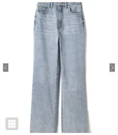 GRL グレイル フリンジヘムセミフレアデニムパンツ cu166