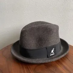 【タグ付き新品】　KANGOL カンゴールウールフェルトハット L ダークグレー