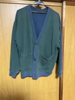 NIKO AND ... ボタン付きカーディガン Lサイズ グリーン/ネイビー