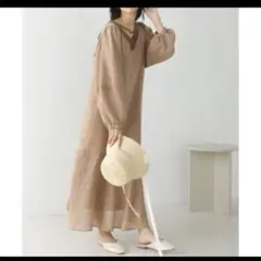 バブ Bab ストライプフレアワンピース　Mサイズ　前後2wayのサムネイル