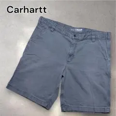 カーハート W40 ワークショーツ ハーフパンツ グレー系 パッチ 古着