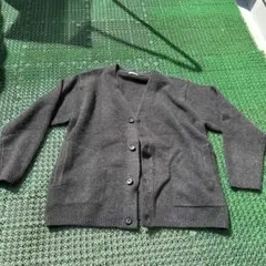 ウール ダークグレー カーディガン GU