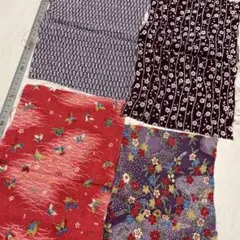 ちりめん生地セット 4枚入り　ハギレ