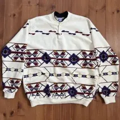 デッドストック USA製 90s ビンテージ スウェット ネイティブ柄 XL