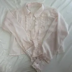 AS KNOW AS plus フリルブラウス 長袖 ピンクのサムネイル