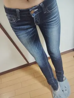 moussy ホワイトステッチスキニーデニム