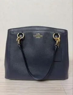 coach コーチ ハンドバッグ ネイビー レザー系